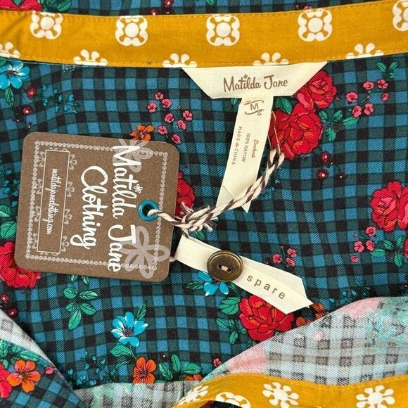 Matilda Jane Fa La La La Long Sleeve Button Down Midi Dress NWT - Women’s US M - Picture 12 of 15